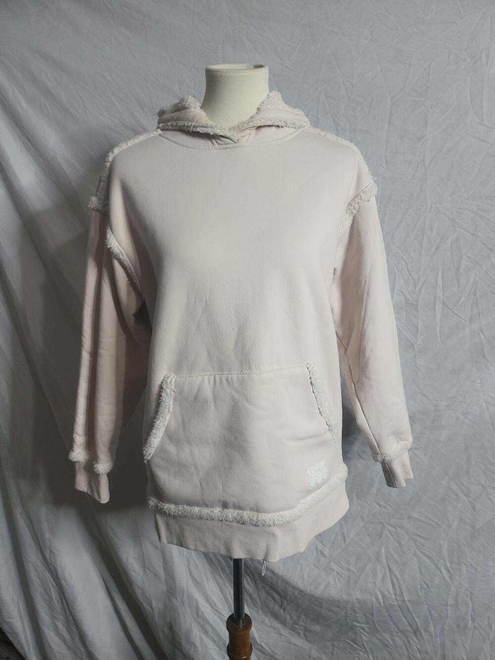 UGG Joanne Bonded Fleece Sherpa Trim Hoodie in Pink